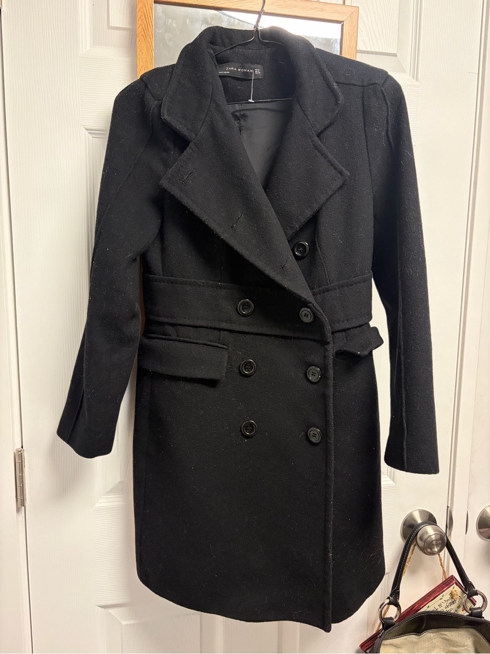 Zara women’s trench coat black
